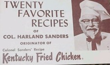 Vintage 1954 Twenty Favorite Recipes of Col Harland Sanders KFC Booklet Cookbook picture