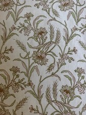 Raoul Textiles Oyster Linen Fabric - Cecile / Sprout  Hand Printer 2 1/3 yds picture