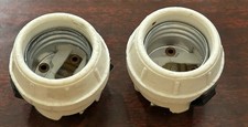 Federal 3979 Ceramic Light Bulb Socket 1-3/8” Hole Mount Standard Edison E26 (2) picture