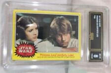 1977 Star Wars Topps Princess Leia Comforts Luke Card #154 PSA 8 NM-MT picture