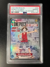 One Piece Card Game Monkey D. Luffy #055 US Voyage ENG PSA 10 picture