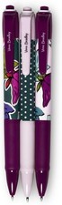 NEW Vera Bradley Pen Set of 3 Falling Flowers Multicolor Black Ink picture