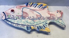 J. Rice VTG 1992 Handpainted Hanging Fish Plate 16.5” X 9