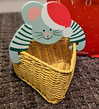 NEW Avon Tiny Treat Holiday Basket- Merry Mouse VINTAGE picture