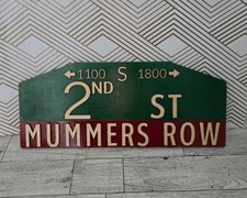 Philadelphia 2 Street Mummers Row 2nd St Street Sign WOOD Handmade picture