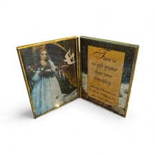 Vintage Enesco Via Vermont Reflections of Beauty Christmas Framed Art Friendship picture