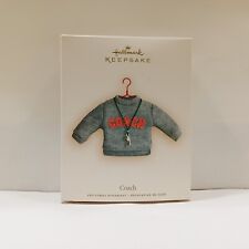 2007 Hallmark Keepsake Cloth Coach Sweater Christmas Ornament With Whistle Gray picture