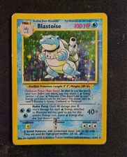 Blastoise 002/102 Base Set Holo 4th Print 1999-2000 Damaged picture