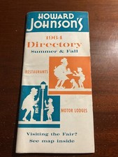 Howard Johnson's 1964 Directory Summer & Fall Restaurants Motor Lodges Vtg Bklt picture