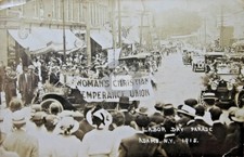 1915 of W.C.T.U. Entry in the Adams N.Y. Labor Day Parade RPPC Postcard COPY picture