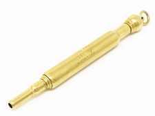 NYJEWEL Vintage 18k Yellow Gold Mechanical Pencil Pendant Engraved picture