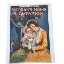 1919 ANTIQUE Woman's Home Companion Christmas Cover & Print Ad Wallace Silver picture