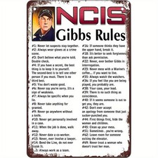 Gibbs' 69 Rules Vintage Tin Metal Signs Home Décor 8x12 Retro Wall for Garage,Be picture
