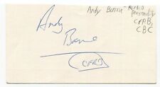 Andie Barrie Signed 3x5 Index Card Autographed Signature Radio Personality picture