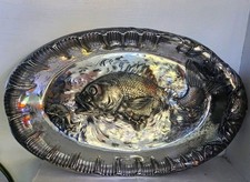 Antique James W Tufts Boston Art Silver Plate Co Fish Platter 215 Serving Tray picture