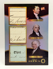 2024 Pieces 1700s Edition Triple Handwritten Relics #281 Monroe Madison Adams picture