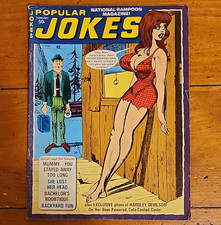 POPULAR JOKES Magazine February 1975 Adult Humor and Gags BILL WARD Pin-up Art picture