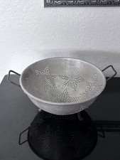 VTG mirro aluminum 7 star colander strainer Footed 11” diameter USA picture