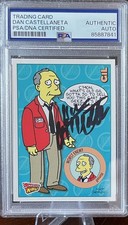 DAN CASTELLANETA Signed 2001 Inkworks The Simpsons Mania Card Gil PSA DNA COA picture