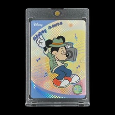 MICKEY MOUSE RARE RAINBOW CHECKERBOARD MUSIC REFRACTOR CARD 2024 Kakawow Disney picture