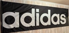 Huge Adidas Banner Black And White 10’ By 34” Double Sided picture