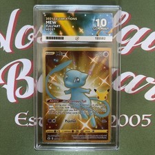 Ace Grading 10 Perfect Sub’s Mew 025/025 Celebrations SR Holo English 2021 picture
