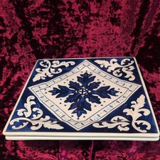 A Perfect Table Blue and White Ceramic Dinner Plate Set of 2 picture