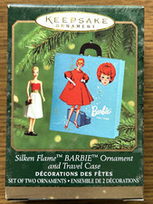 Hallmark 2000 Miniature  Silken Flame Barbie and Travel Case NEW picture