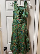 2019 Trader Sam's ETB Dress from the Dress Shop Large Green Retro Style USED picture