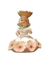 Vintage Napco 1956 August Girl With Poppies Figurine 1C1931 picture