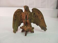 Antique Ceremonial Brass Eagle Parade Guidon Flag Pole Staff Finial picture