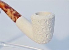 Standard Regular Meerschaum Pipe - DUBLIN LATTICE picture