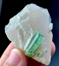 155 Carat Tourmaline Crystal With Quartz Specimen From Afghanistan  picture
