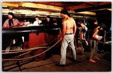 U.S.F. Constellation Gun Crew Aboard Ship Baltimore MD Postcard 1980s picture