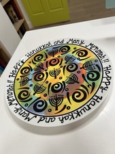 Laurie Veasey Our Name Is Mud Hanukkah Plate 13” Dia picture