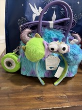 Disney Parks Loungefly 2026 Monsters Inc. Mike Sulley Fuzzy Crossbody With Ears picture