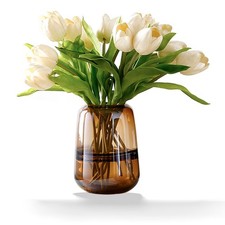 Rxcvkmw Modern Minimalist Vase, Crystal Glass Vase, Vase, Flower Vase, Dried picture
