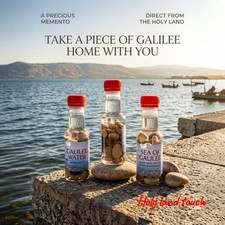 Holy Stones Water Sea of Galilee Tiberias Jesus Performed Miracle One Bottle picture