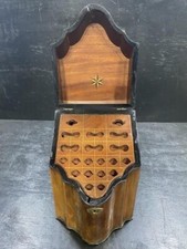 Early Antique c1750 English Walnut Knife Box Fitted For Forks & Knives picture