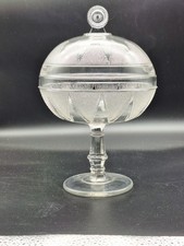 EAPG Brilliant Glass No 67 Dewdrop in Points Covered Compote Large 11” Antique picture