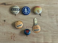 Community Fund Pinback Button Pin Foldover Tab Junk Drawer Lot Vintage 1924 1931 picture