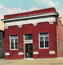 C1920-30s Bank of Matamoras PA Small Brick Facade Vintage Colored Postcard picture