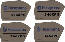 Husqvarna 346XPG Cover Sticker / Label Chain Saw Stickers 4 Pack P1071 picture