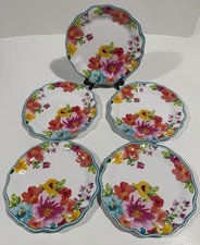5 Pioneer Woman Melamine Breezy Blossom Dinner Plates NEW picture