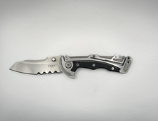 RARE CRKT Graphite Klecker Design 5195 Combo Edge Folding Pocket Knife picture