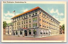 Postcard HOTEL SCENE Chambersburg Pennsylvania PA wb linen Unposted picture