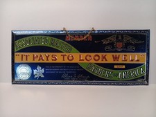 Associated Master barbers Of American “It Pays To Look Well” Sign #36322 Vintage picture