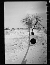 Photo:New Brunswick NJ 1930s East Millstone Road Sign Snow Scene picture
