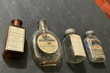 Vtg Antique Medicine Bottle Lot 4 Norwich Quinine Horlick Wolfner NY picture