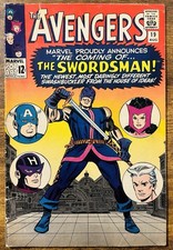 THE AVENGERS 19 1ST APPEARANCE OF THE SWORDSMAN ORIGIN OF HAWKEYE MARVEL 1965 picture